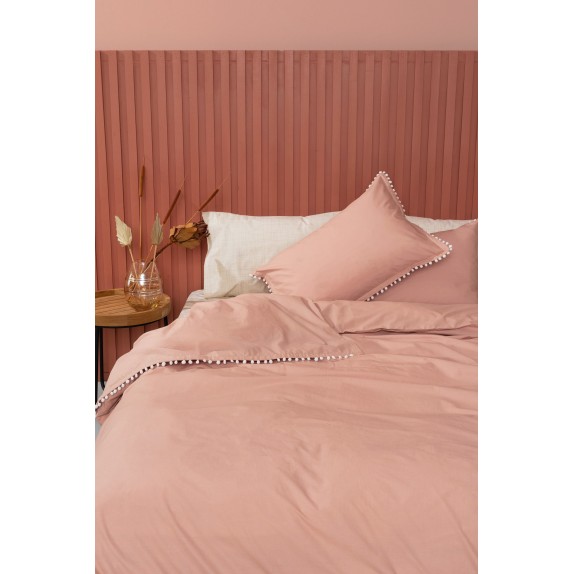 Παπλωματοθήκη Ημίδιπλη Palamaiki Pon-Pon Rose 170x240