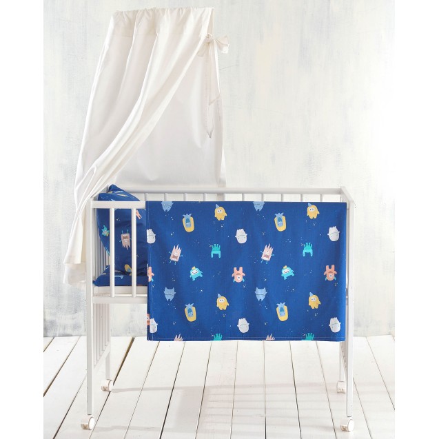 Σεντόνι Λίκνου Rythmos Busters Μπλε 80x110