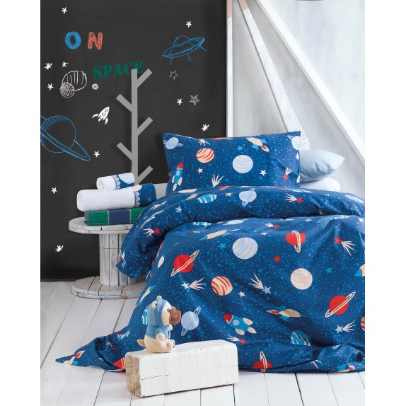 Σετ Σεντόνια Ημίδιπλα με Λάστιχο 3 Τεμαχίων Rythmos Space...