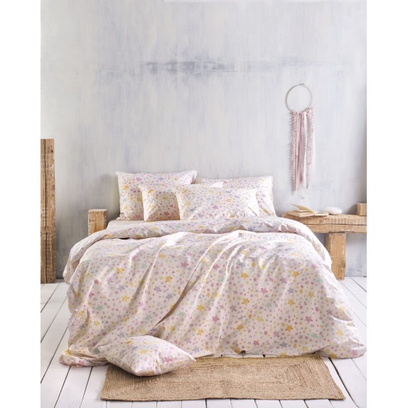 Σετ Σεντόνια Ημίδιπλα με Λάστιχο 3 Τεμαχίων Rythmos Glow...