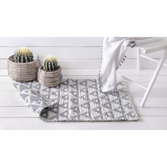 Χαλάκι Rythmos Inca Λευκό-Γκρι 60x120