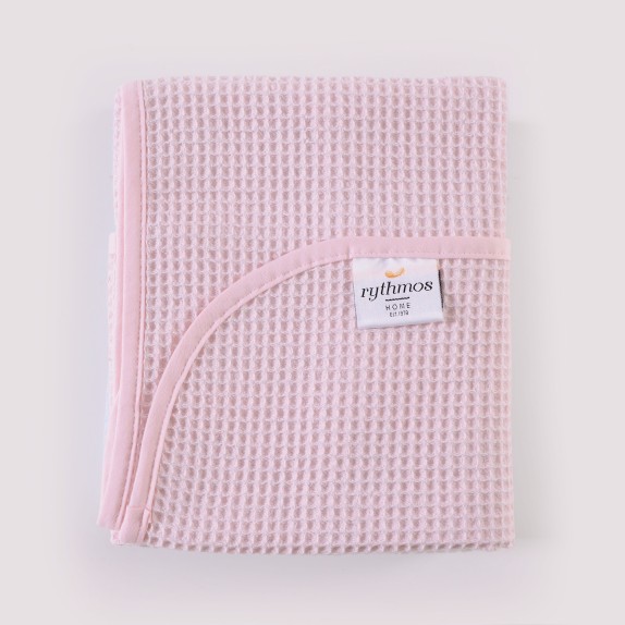 Κουβέρτα Πικέ Κούνιας Rythmos Sweety Ροζ 110x140