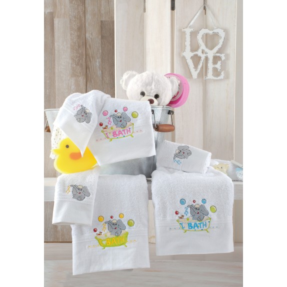 Σετ Πετσέτες 2 Τεμαχίων Rythmos Elmer Κίτρινο