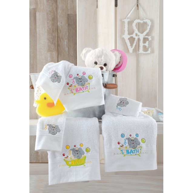 Σετ Πετσέτες 2 Τεμαχίων Rythmos Elmer Κίτρινο