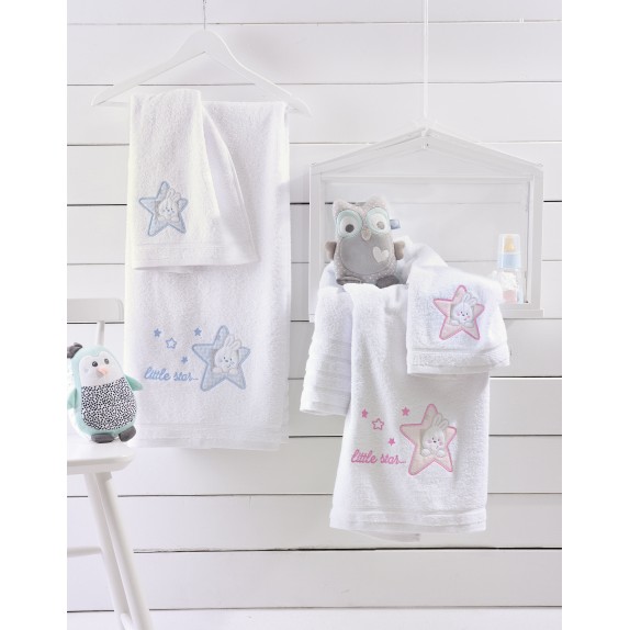 Σετ Πετσέτες 2 Τεμαχίων Rythmos Astro Ροζ