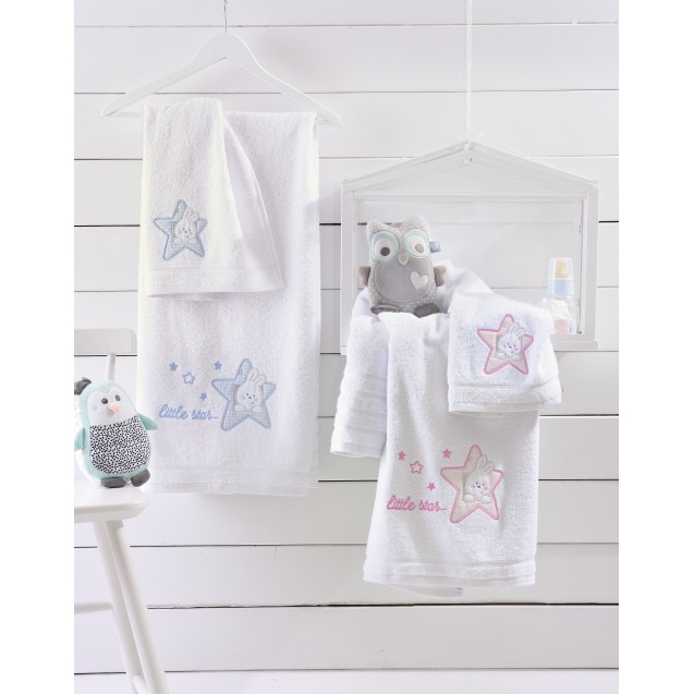 Σετ Πετσέτες 2 Τεμαχίων Rythmos Astro Ροζ