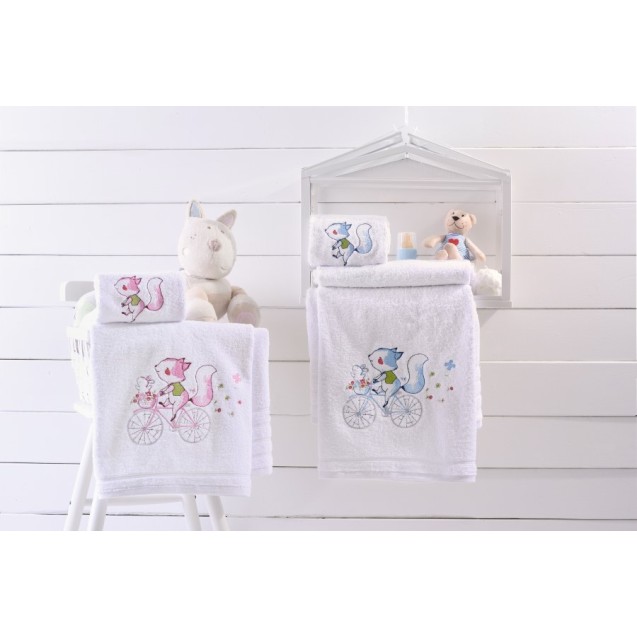 Σετ Πετσέτες 2 Τεμαχίων Rythmos Clunny Ροζ