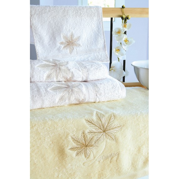 Σετ Πετσέτες 3 Τεμαχίων Rythmos Astypalea Λευκό