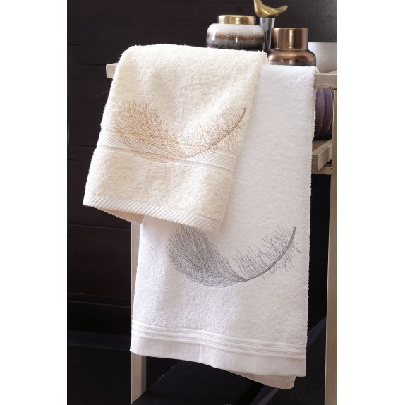 Σετ Πετσέτες 3 Τεμαχίων Rythmos Rythm Λευκό