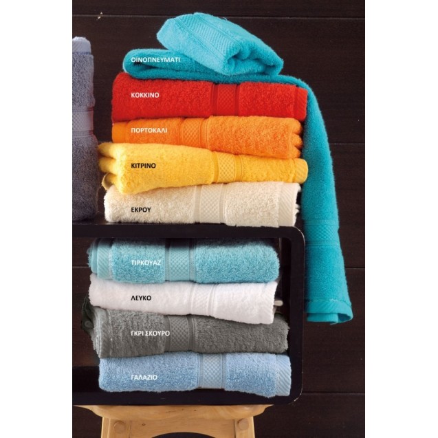 Πετσέτα Μπάνιου Rythmos Basic Λαχανί 100x150