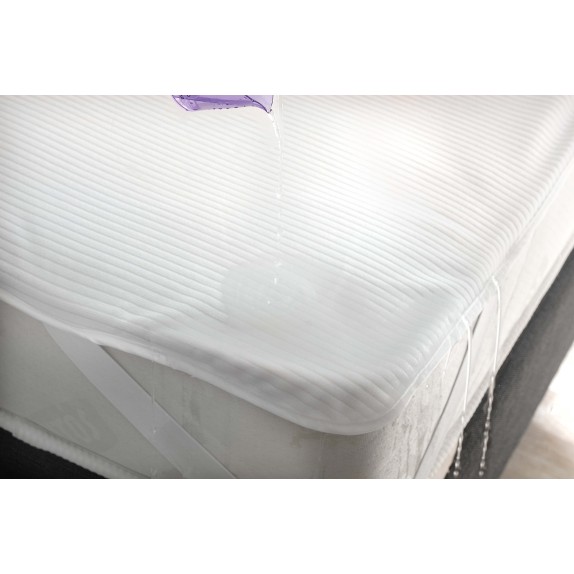 Επίστρωμα Αδιάβροxο Μονό με Λάστιχο Rythmos Λευκό 100x200