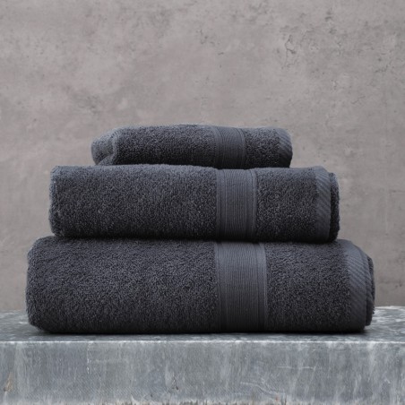 Πετσέτα Προσώπου Rythmos Illusion Γκρι Σκούρο 50x90