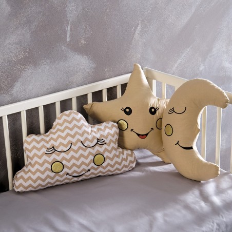 Σετ Μαξιλάρια Διακόσμησης 3 Τεμαχίων Sb Home Baby Deco Pillows Beige