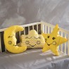Σετ Μαξιλάρια Διακόσμησης 3 Τεμαχίων Sb Home Baby Deco Pillows Yellow