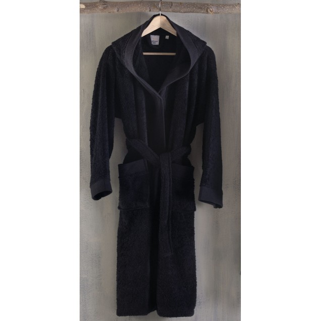 Μπουρνούζι με Κουκούλα Rythmos Amadeus Μαύρο