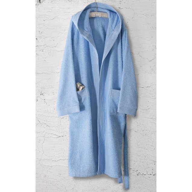 Μπουρνούζι με Κουκούλα Rythmos Amadeus Σιέλ