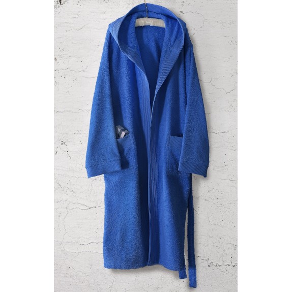 Μπουρνούζι με Κουκούλα Rythmos Amadeus Μπλε