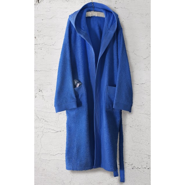 Μπουρνούζι με Κουκούλα Rythmos Amadeus Μπλε