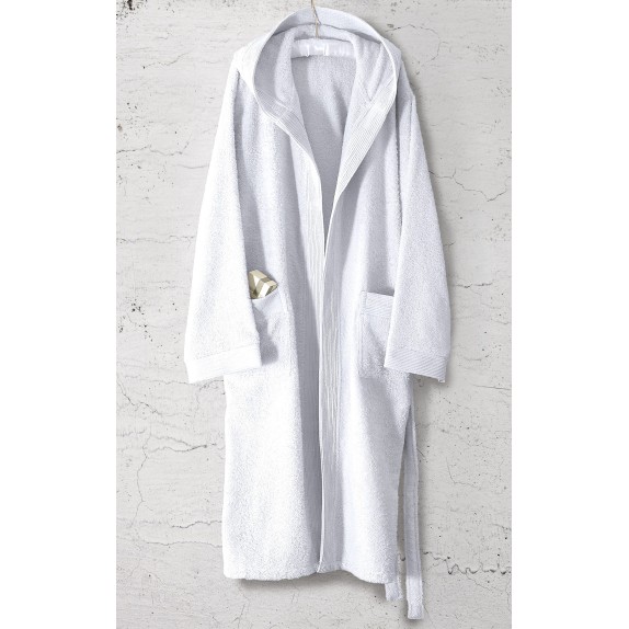 Μπουρνούζι με Κουκούλα Rythmos Amadeus Λευκό