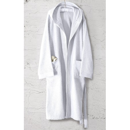 Μπουρνούζι με Κουκούλα Rythmos Amadeus Λευκό