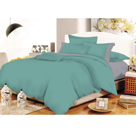 Σετ Σεντόνια Μονά με Λάστιχο 3 Τεμαχίων ΚΟΜΒΟΣ Petrol -...