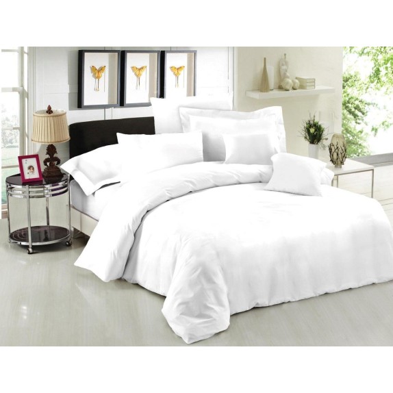 Σεντόνι Υπέρδιπλο με Λάστιχο Le Blanc White 160x200+35