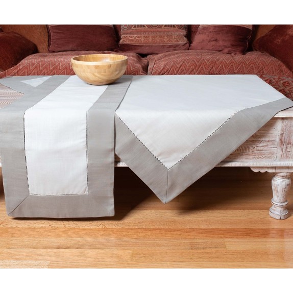 Τραπεζομάντηλο Silk Fashion Bg17 Γκρι Σκούρο/Γκρι Ανοιχτό