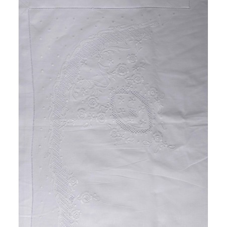 Σετ Σεντόνια Χειροποίητα Υπέρδιπλα 3 Τεμαχίων Silk Fashion 2471 Λευκό 225x270