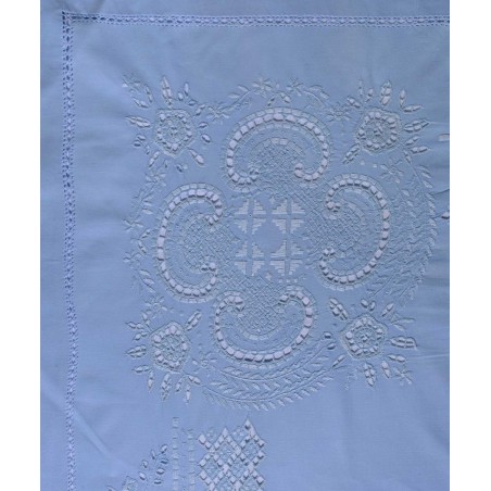 Σετ Σεντόνια Χειροποίητα Υπέρδιπλα 4 Τεμαχίων Silk Fashion 710 Σιέλ 225x270