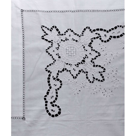 Σετ Σεντόνια Χειροποίητα Υπέρδιπλα 4 Τεμαχίων Silk Fashion 139 Λευκό 225x270