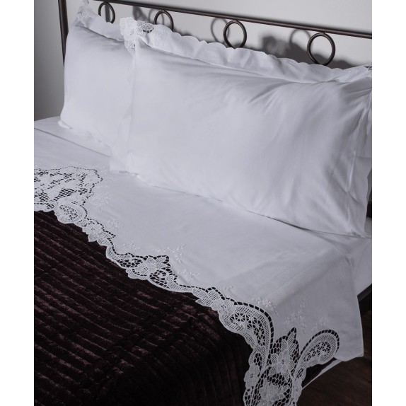 Σετ Σεντόνια Χειροποίητα Υπέρδιπλα 4 Τεμαχίων Silk...