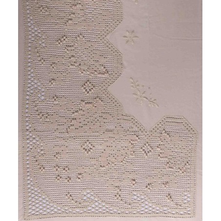 Σετ Σεντόνια Χειροποίητα Υπέρδιπλα 4 Τεμαχίων Silk Fashion 4642 Μπεζ 225x270