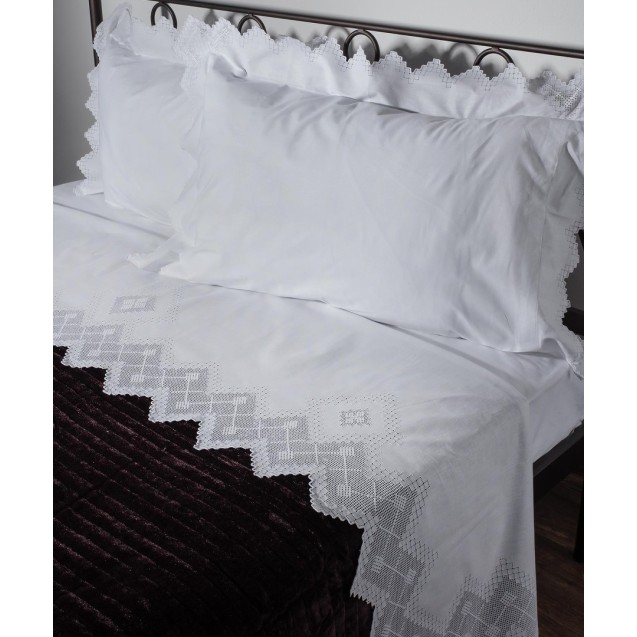 Σετ Σεντόνια Χειροποίητα Υπέρδιπλα 4 Τεμαχίων...