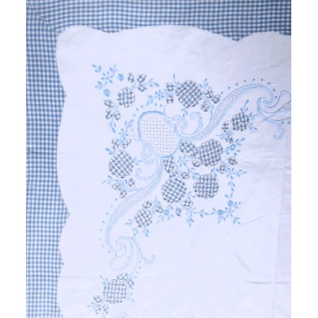 Σετ Σεντόνια Χειροποίητα Υπέρδιπλα 3 Τεμαχίων Silk Fashion 644-1 Σιέλ 225x270