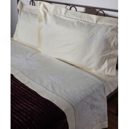 Σετ Σεντόνια Χειροποίητα Υπέρδιπλα 4 Τεμαχίων Silk Fashion 2827 Κίτρινο 225x270