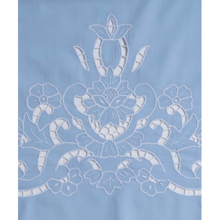 Σετ Σεντόνια Χειροποίητα Υπέρδιπλα 4 Τεμαχίων Silk Fashion 800 Σιέλ 225x270