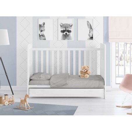 Σεντόνι Κούνιας με Λάστιχο Dimcol Solid 496 Elephant 70x140+15