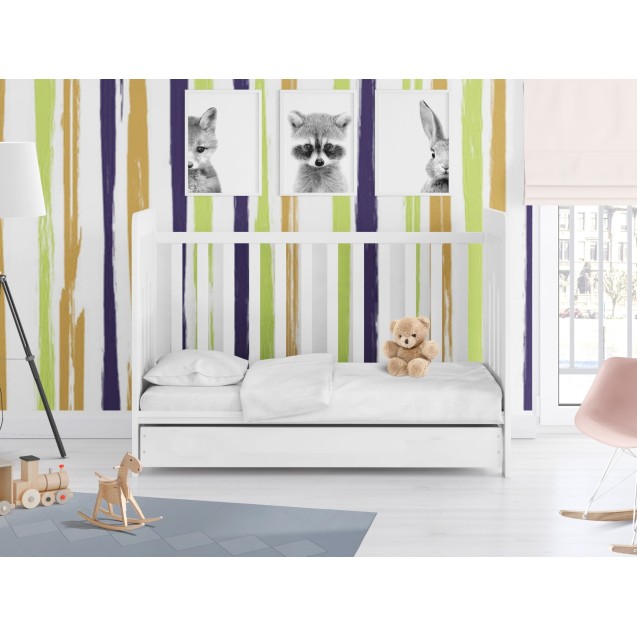 Παπλωματοθήκη Κούνιας Dimcol Solid 491 White...