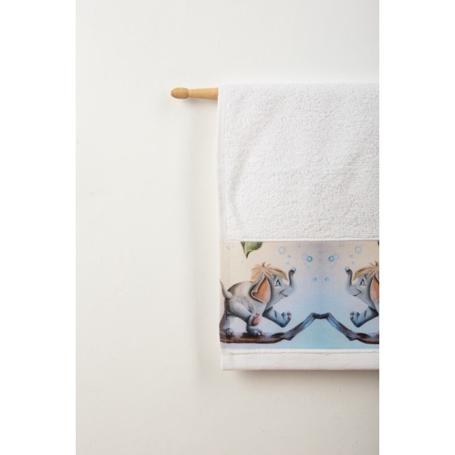 Σετ Πετσέτες 2 Τεμαχίων Dimcol Dumbo 96 Λευκό