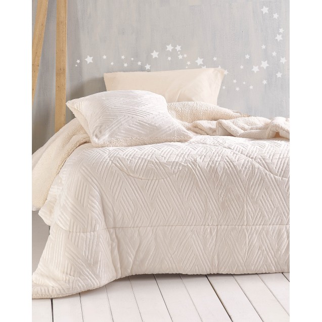 Κουβερτοπάπλωμα Μονό Rythmos Lotus Εκρού 160x220