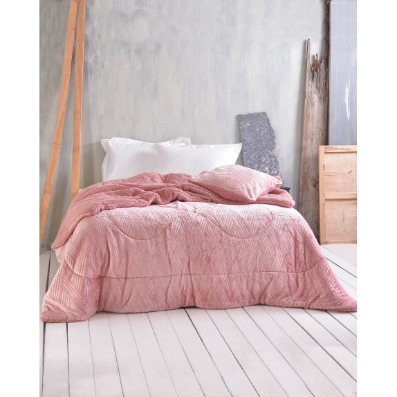 Κουβερτοπάπλωμα Υπέρδιπλο Rythmos Lotus Ροζ 220x240