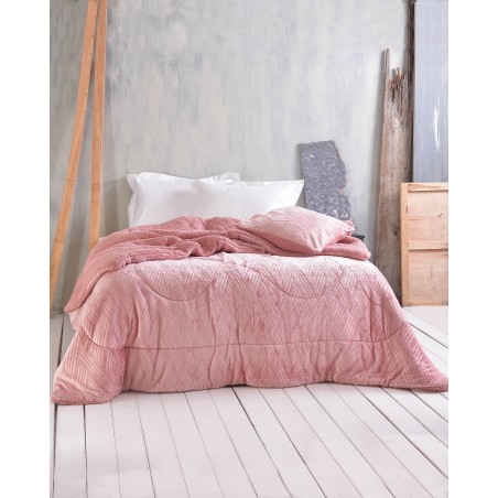 Κουβερτοπάπλωμα Υπέρδιπλο Rythmos Lotus Ροζ 220x240