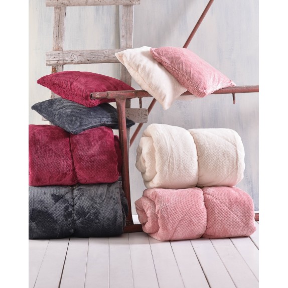 Μαξιλαροθήκη Διακόσμησης Rythmos Alvaro Ροζ 50x50