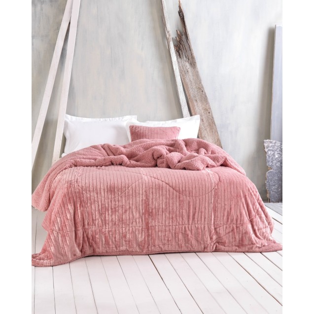 Κουβερτοπάπλωμα Υπέρδιπλο Rythmos Shabby Ροζ...