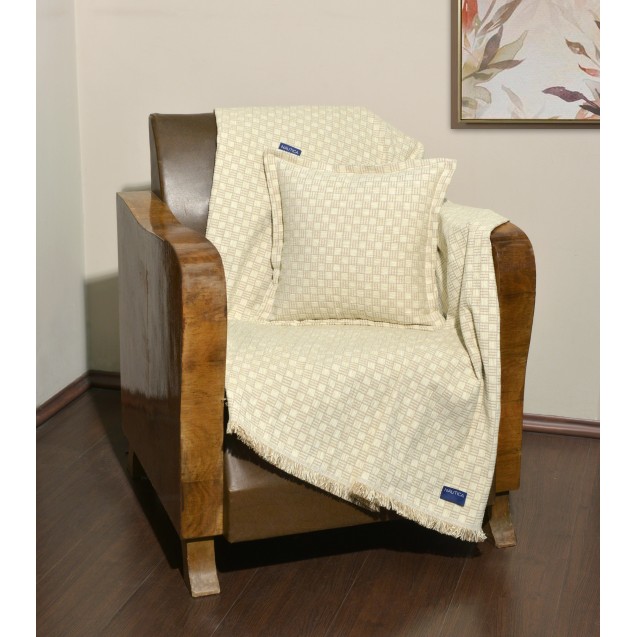 Ριχτάρι Διθέσιου Nautica Εκρού Καρρώ 180x250