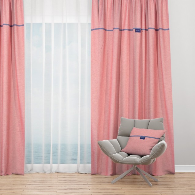 Κουρτίνα με Τρέσα Nautica Κόκκινο 145x270