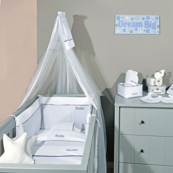 Σετ Προίκας 4 Τεμαχίων Nautica 905 Γκρι Ριγέ