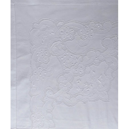 Σετ Σεντόνια Χειροποίητα Υπέρδιπλα 3 Τεμαχίων Silk Fashion 3772 Λευκό 225x270