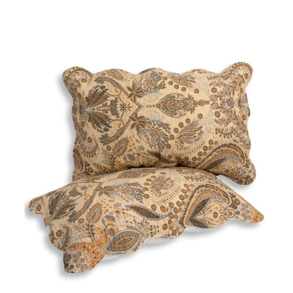 Μαξιλαροθήκη Διακόσμησης Silk Fashion Patch Λαχούρι Μπεζ...