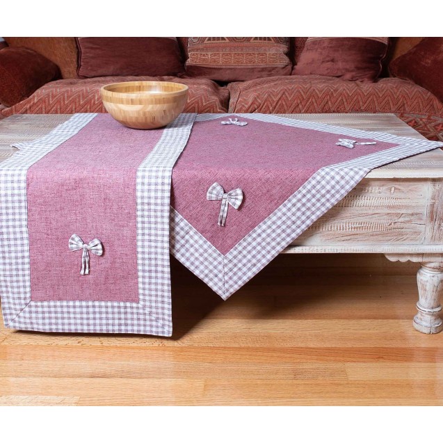 Runner Silk Fashion Bow Μωβ 45x170